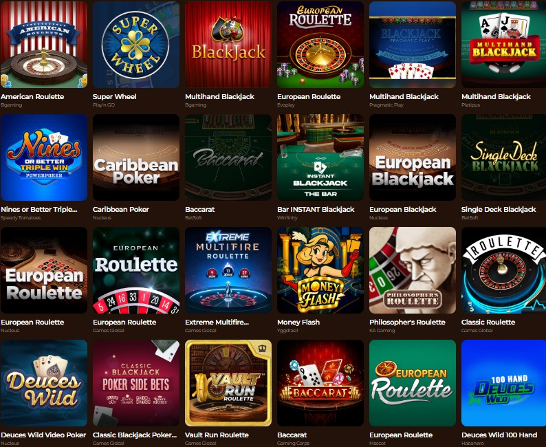 Tavoli live e croupier dal vivo